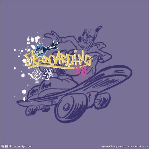 迪士尼滑板图案图片