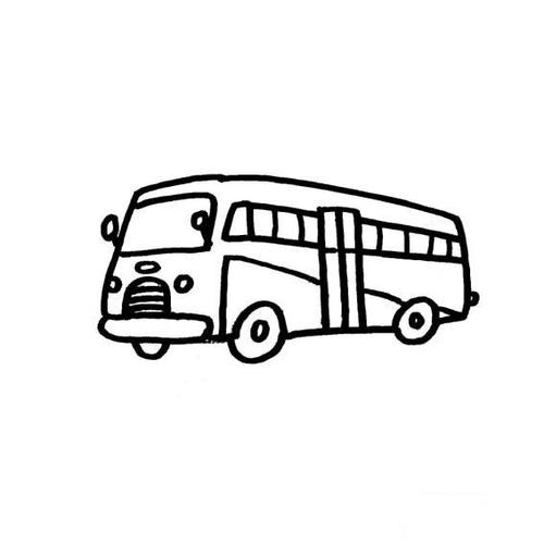 大客车的画法交通类
