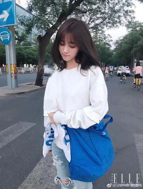 鞠婧祎snh48总选第一,短发四千年美少女你还爱吗