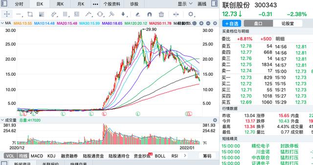 a股2021年涨幅最大的十只股票