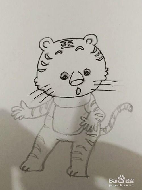 老虎生肖简笔画老虎生肖简笔画小学生作品