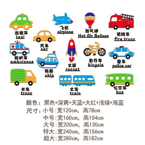 新品早教幼儿园环创主题墙面装饰认识交通工具教室环境布置3d立体