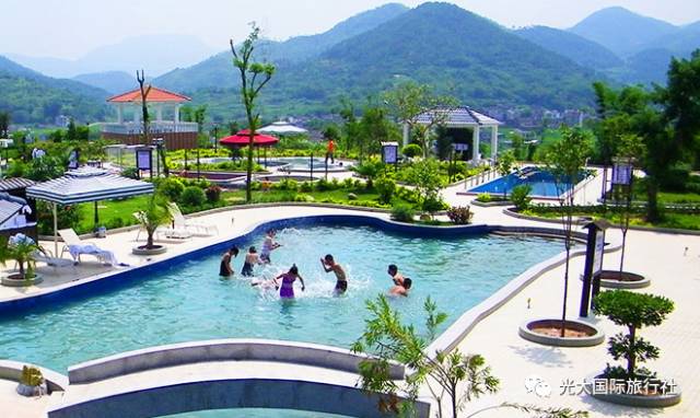 【7月1日】玉林容县天堂湖温泉山庄 将军河漂流 天马山滑草两天游