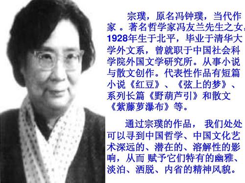 宗璞的简介ppt