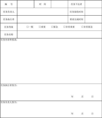 工作任务通知单