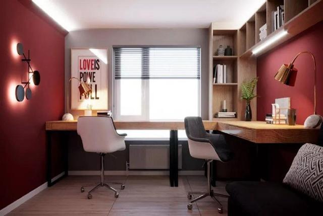 多彩高级色装修,厨房展示 书房的装修风格需要与房屋的整体装修风格