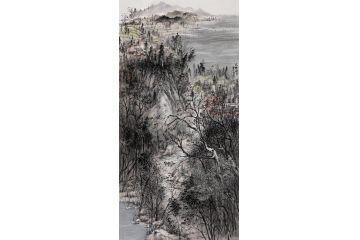 杨和平新品力作国画四尺竖幅山水画《穷款》