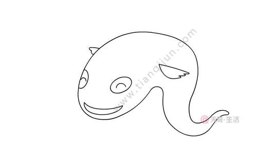 娃娃鱼简笔画, 娃娃鱼的画法, 娃娃鱼怎么画