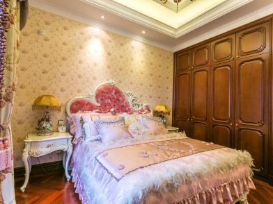 欧式风格淑女卧室壁纸装修效果图