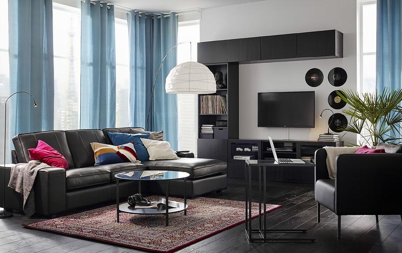 modernise with clean-lines and leather - ikea