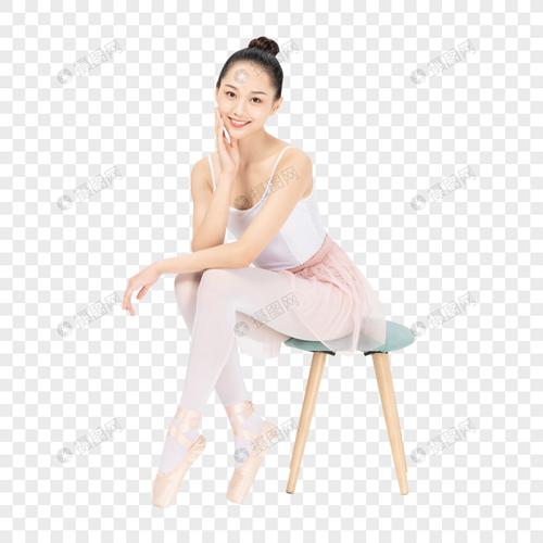年轻美女芭蕾舞坐姿