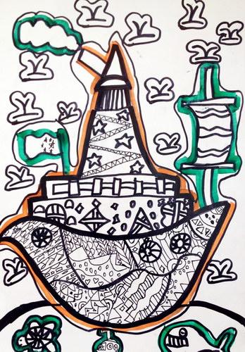 未来世界简笔画线描动物 简笔画图片大全-蒲城教育