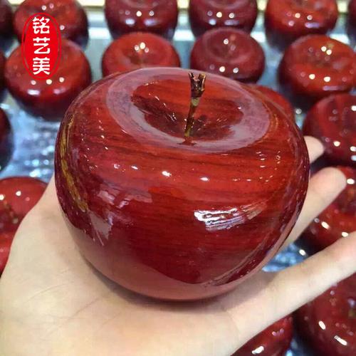 创意圣诞节礼物送女友 diy刻字生日礼品实木红木苹果摆件厂.