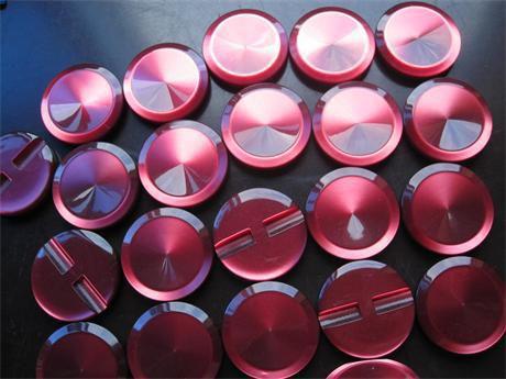 小额批发38毫米珠光有机玻璃钮扣 反光/精品 优质玻璃纽扣/枣红色