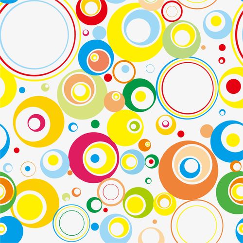 可爱圆形圆点艺术装饰图案