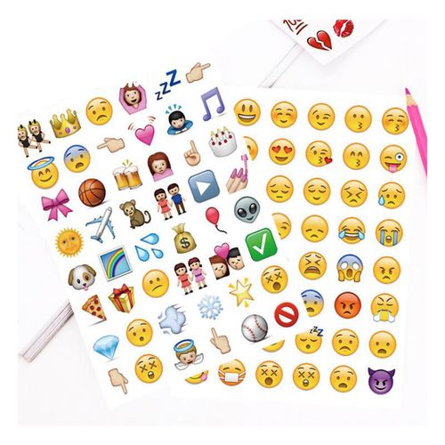 苹果手机表情emoji贴纸日记手账装饰可爱笑脸封口不干