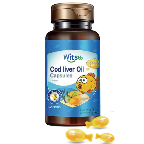 美国witsbb健敏思鳕鱼肝油儿童维生素ad100粒宝宝