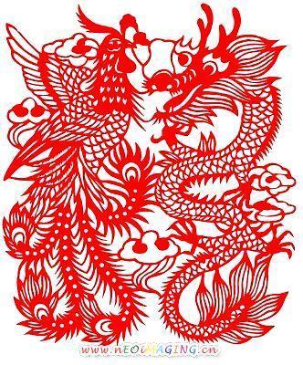 贵州苗族剪纸《龙凤呈祥》1工艺品礼品折纸艺术