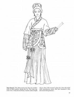 满族传统服饰简笔画