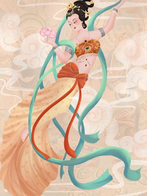 敦煌飞天系列_敦煌_人文_绘画