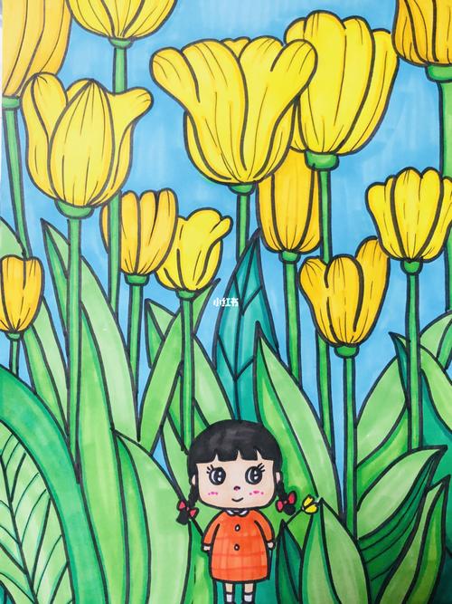 春天儿童画_儿童画_春天去哪玩_文化_绘画