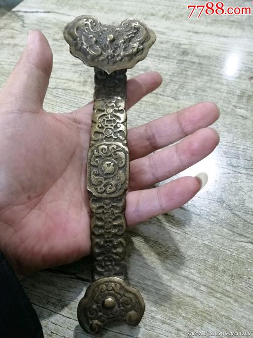 晚清民国铜如意摆件