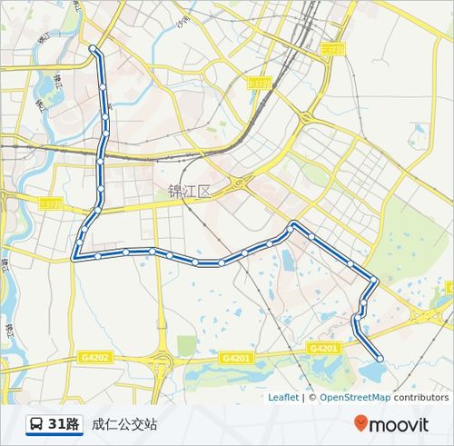 31路路线:日程,站点和地图-成仁公交站