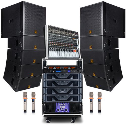 狮乐shile舞台线阵音响系统大型舞台演唱会用大功率线阵组合音箱功放