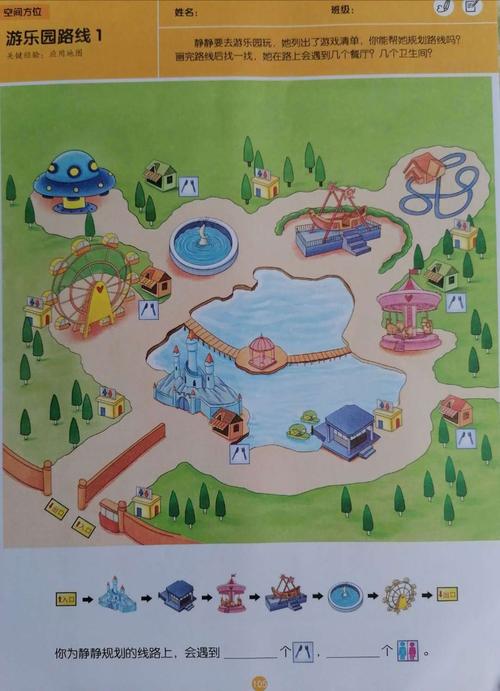 105页讲解【游乐园路线1】 106页讲解【世界地图】 107页讲解【土地