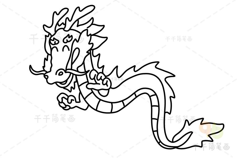 中国龙简笔画图片