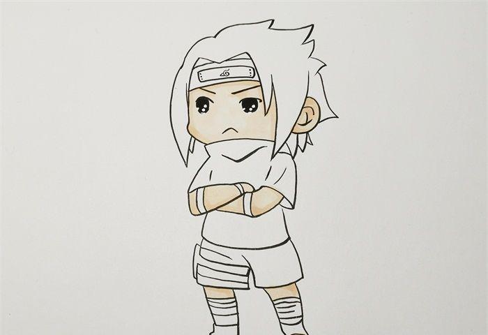 一步一步画佐助教程_卡通简笔画_简笔画大全