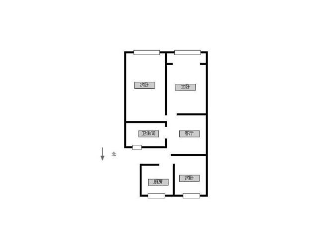 上海2室1厅1卫99㎡-东盛公寓户型图-买房大师