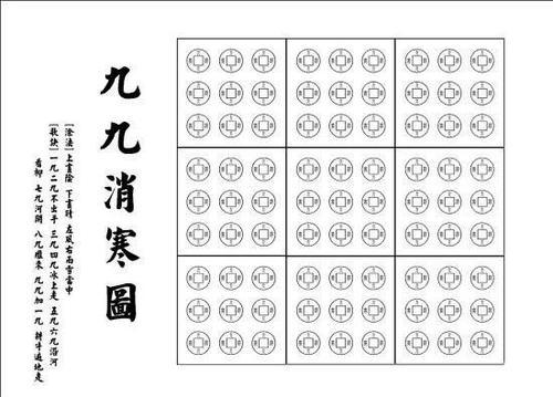 九九消寒图简笔画