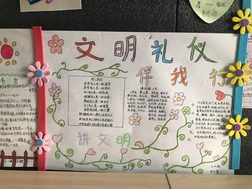 精彩13月文明伴我行手抄报 文明伴我行手抄报