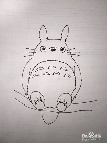 用钢笔怎么画卡通龙猫简笔画?如何画龙猫?