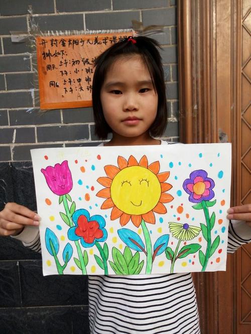 儿童插画,儿童画考级等级一,练习科目花朵