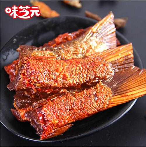 味芝元洞庭湖鱼排鱼尾香辣微辣湖南特产油炸之源即食鱼零食