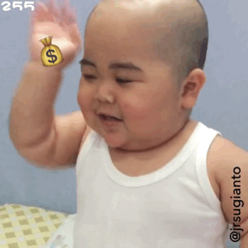 小胖子表情包招财蛋钱来钱来