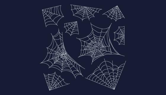 手绘万圣节蜘蛛网矢量素材(ai/eps/png)