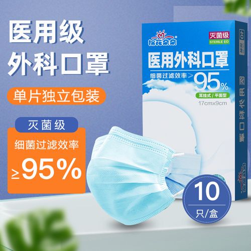 口罩医用防护棉花朵朵通用3只1盒包装口罩