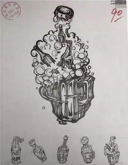 川美设计黑白装饰画高分卷丨美术生课堂设计素材库