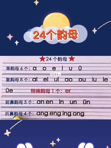 24个韵母,韵母表的读音_幼小衔接拼音_教育_学前教育