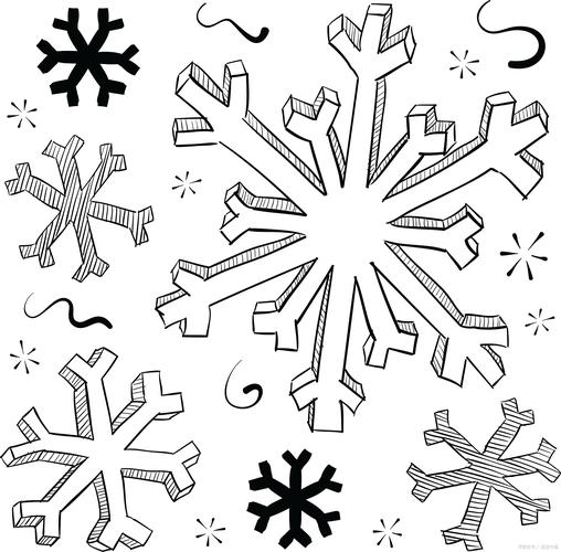 如何画雪花简笔画:绘制冬日精灵,雪花简笔画的艺术
