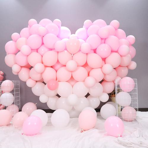 气球网红尾巴爱心造型马卡龙生日派对情人节告白气球