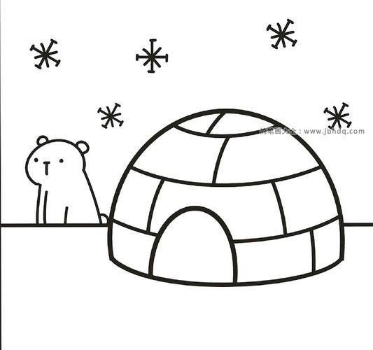北极风光简笔画图片
