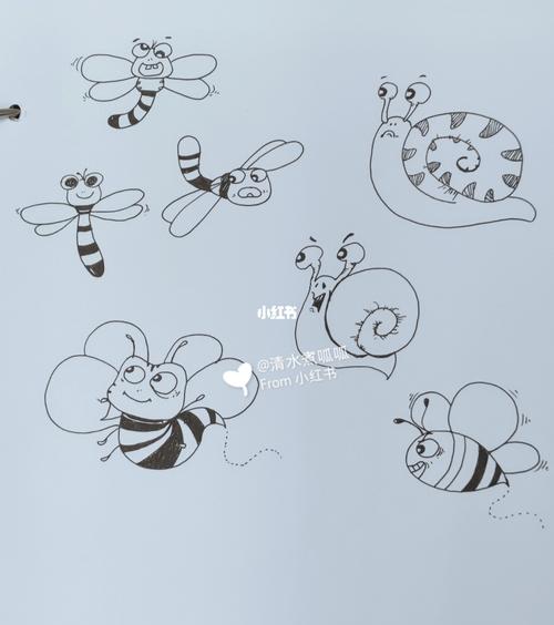 简笔画|昆虫系列_简笔画_文化_绘画