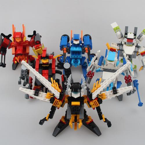 弹珠战警 兼容乐高古迪积木新年礼物变形机器人生日礼物玩具积木