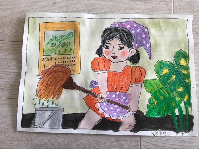 岚皋二幼第三周教师技能考核绘画作品——我爱劳动