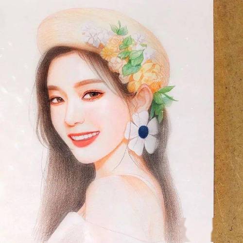 唯美彩铅人物手绘