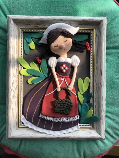 【插画风】超轻粘土浮雕画学前教育作业_粘土_插画_上色_我的粘土世界